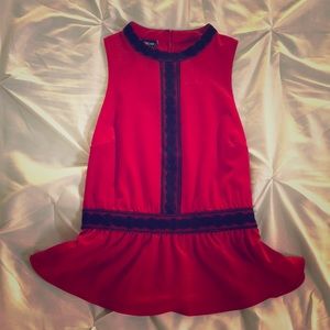 ♥️Lace Mix Peplum Bebe Top♥️